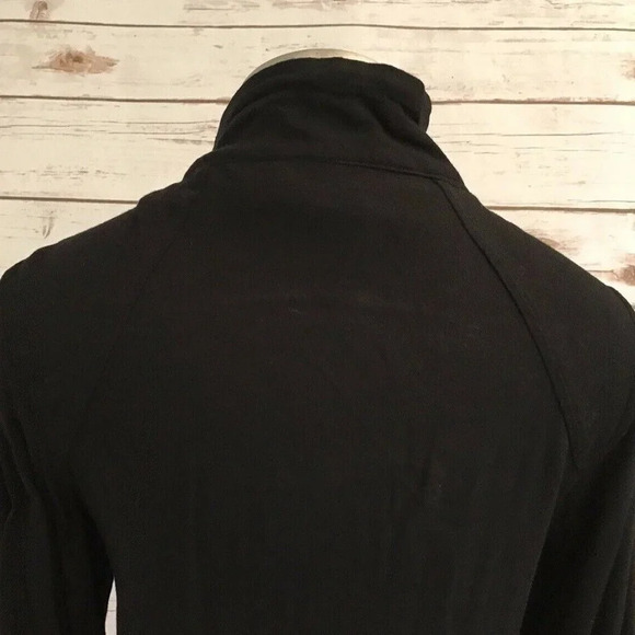 LA HEARTS Women Long Sleeve Open Front Zip-Up Black Casual Shirt Top Size Medium - Picture 7 of 12